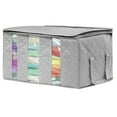 thumbnail image 1 of Sorbus Foldable Storage Bag Organizers, 3 Sections for Clothes, Blankets, Closets, Bedrooms, 1 of 4