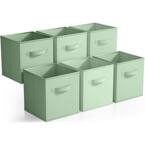 Sorbus Foldable Storage Cubes 6-Pack, 11-Inch Fabric Bins in Sage Green  Collapsible, Lightweight & Durable Organizer for Home, Closet, or Office