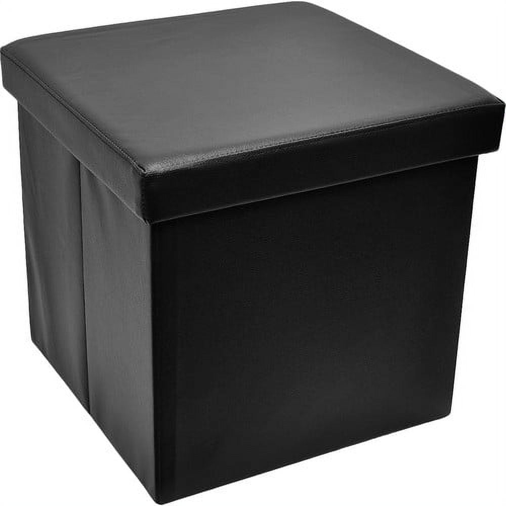 Sorbus Foldable Storage Ottoman, Collapsible/Folding Cube Ottoman with