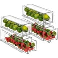 thumbnail image 1 of Sorbus Fridge Drawers, Clear Stackable Pull Out Refrigerator Organizer Bins - Food Storage Containers for Kitchen, Refrigerator, Freezer, Vanity & Fridge Organization and Storage, 4 Pack, Small Wide, 1 of 7