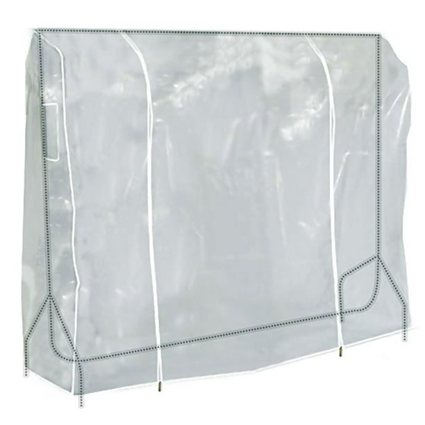 Sorbus Garment Rack Cover 6 Ft Transparent Clothes Rail Cover