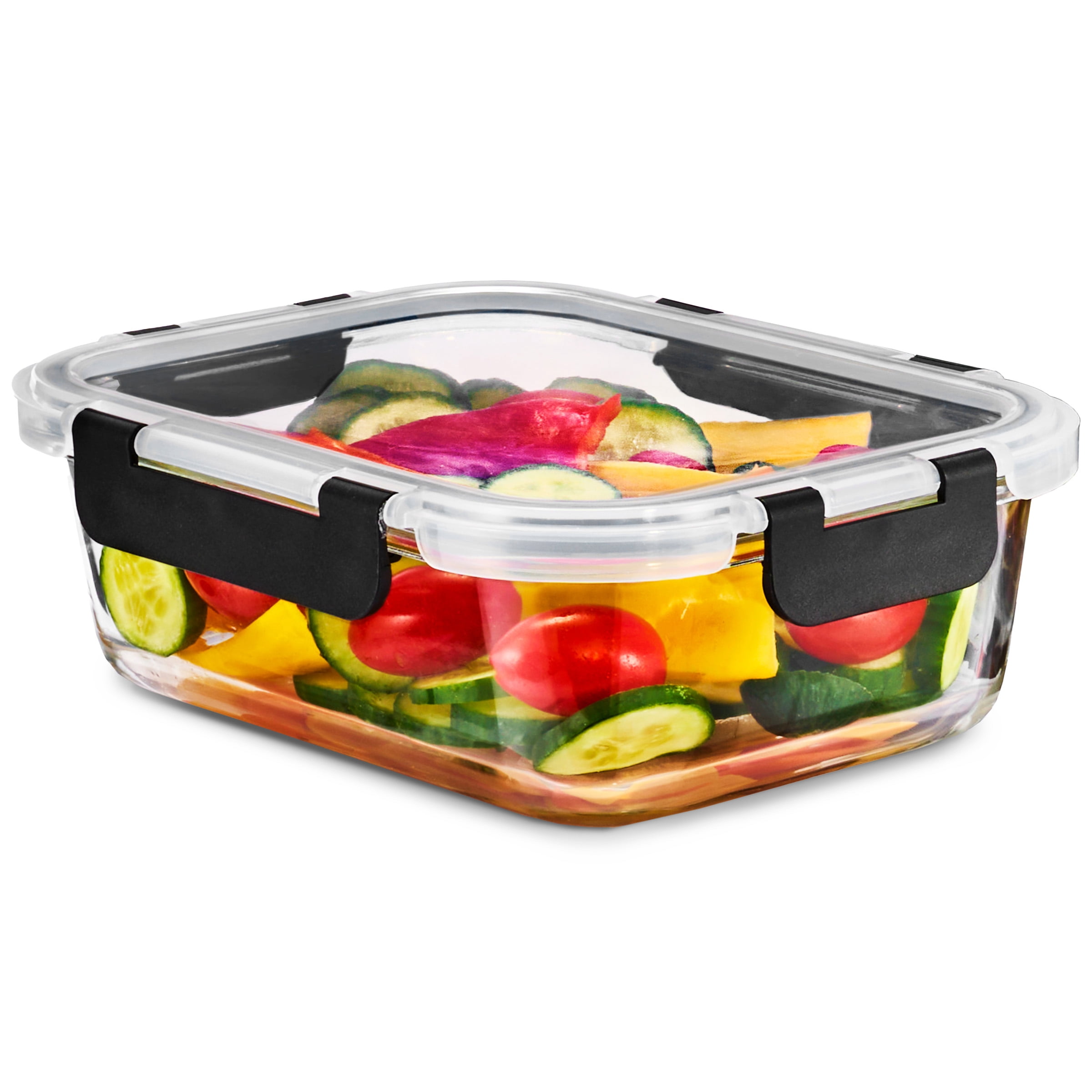 Sorbus Glass Meal Prep Container with Lid – Single Portion, Airtight, Reusable – Ideal for Leftovers, Snacks, Produce, or Portion Control