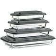 thumbnail image 1 of Sorbus Glass Meal Prep Containers with Airtight Lids, Oven, Freezer & Dishwasher Safe, 4-Piece Set, 1 of 6