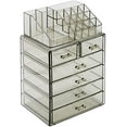 thumbnail image 1 of Sorbus Glitter Cosmetic Makeup and Jewelry Storage Case Rose Gold Display - Spacious - Great for Bathroom, Dresser, Vanity, and Countertop (4 Large, 2 Small Drawers, Glitter), 1 of 3