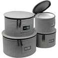 thumbnail image 1 of Sorbus Hard Shell China Storage Set - 4 Pieces. Stackable for Dishes, Mugs, Cups with Felt Protectors, 1 of 8