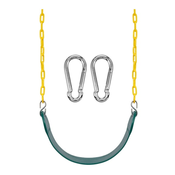 Sorbus Heavy Duty Green Swing Seat w/ 66" Chain & Hooks – Outdoor Playground Accessory 250lb