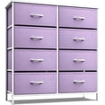 thumbnail image 1 of Sorbus Kid Dresser with 8 Fabric Bin Drawers - Pastel Color Furniture Storage Chest - Bedroom, Closet, and Toys Organizer - Purple, 1 of 8