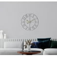 thumbnail image 1 of Sorbus Large Metal Numerical Wall Clock for Living Room Decor (Silver, 16" Diameter), 1 of 7
