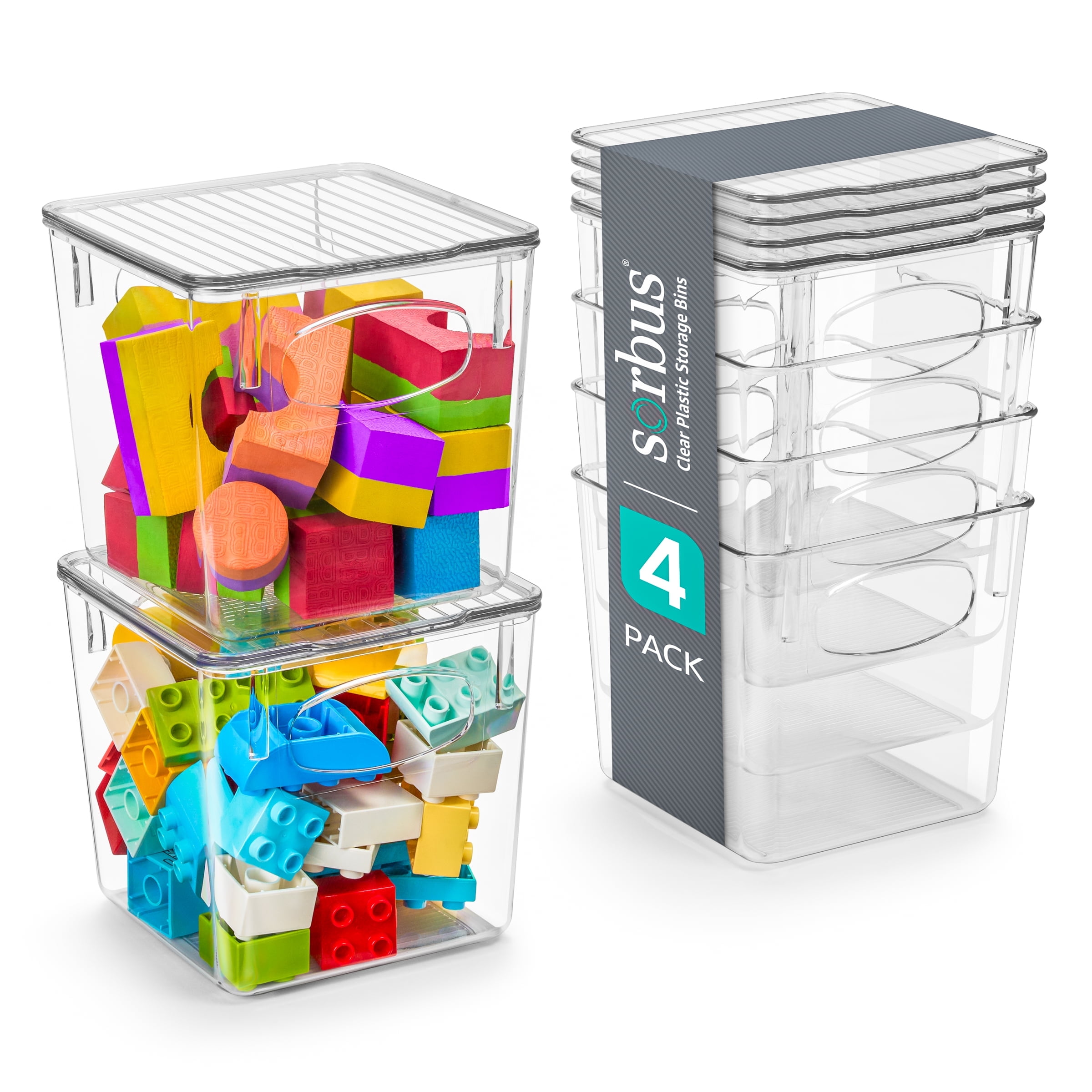 Toy Collection Container Sorbus Large Storage Clear Containers with Lids Toy Bins and Organizers ...
