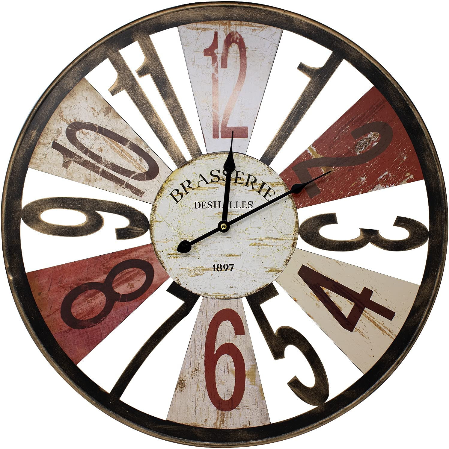 Sorbus Large Wall Clock for Living Room Decor, (60CM) 24 Inch Wall Clock  Decorative, Metal Analog Roman Numeral Wall Clock Modern Wall Clocks -  Large