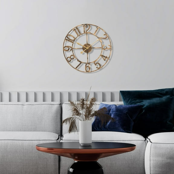 Sorbus Large Wall Clock for Living Room Decor - Wall Clock for Kitchen - 16 inch Big Wall Clock Decorative - Battery Operated Analog Large Clock for Bedroom, Home, Kitchen, Office, Wall Decor (Bronze)