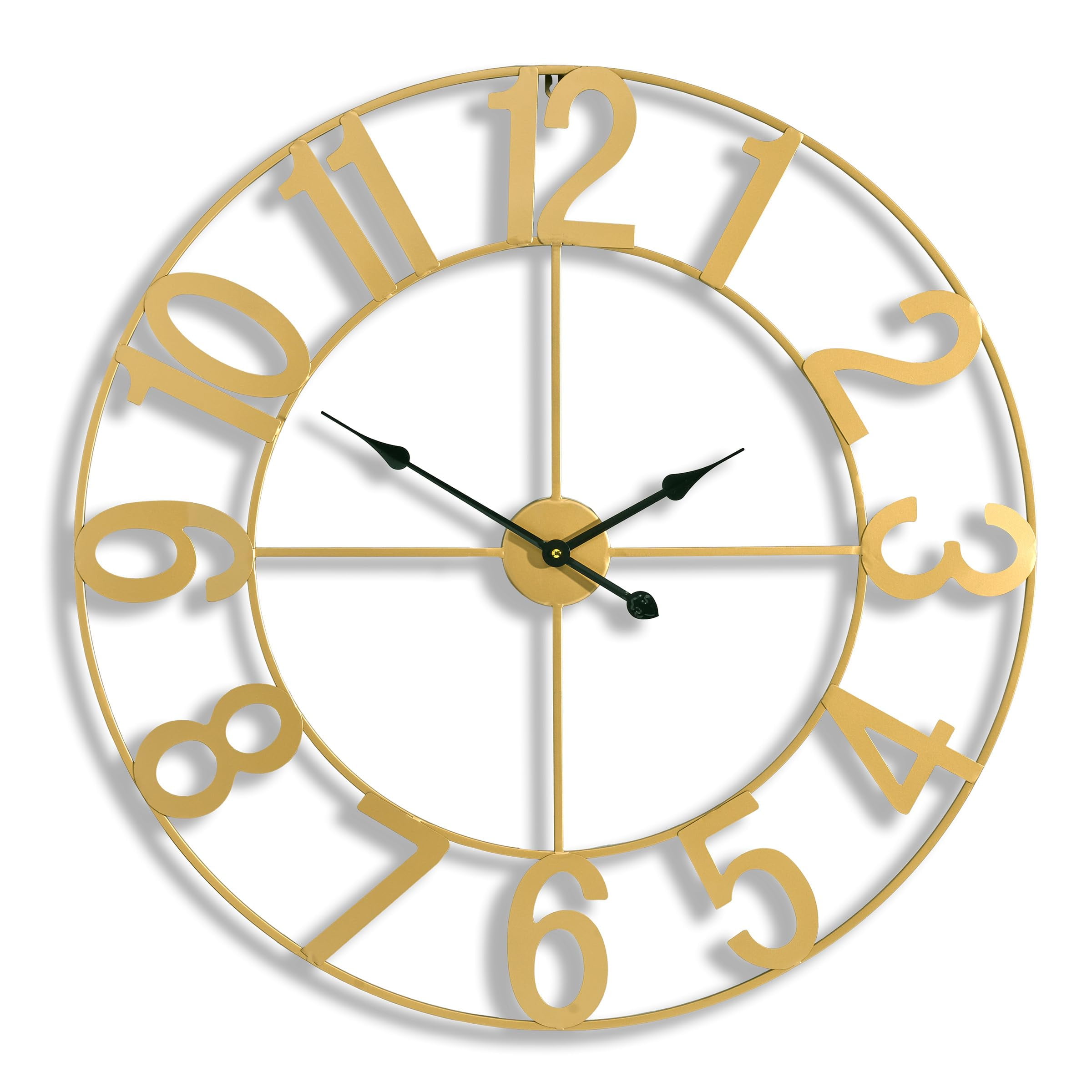 Sorbus Large Wall Clock for Living Room Decor - Wall Clock for Kitchen - 32 inch Big Wall Clock Decorative - Battery Operated Analog Large Clock for Bedroom, Home, Kitchen, Office, Wall Decor (Gold)