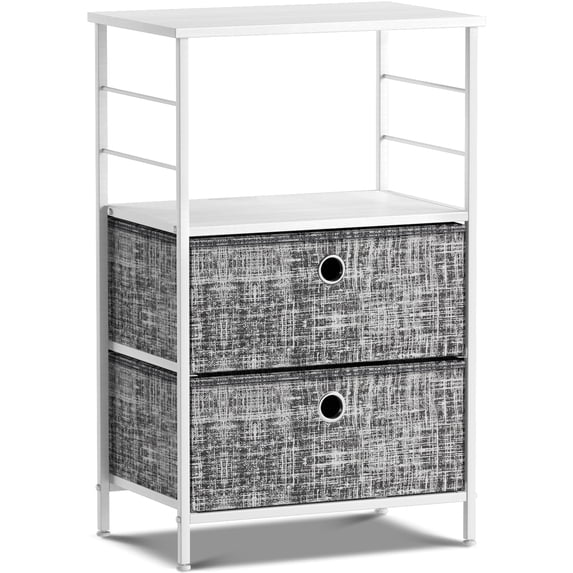 Sorbus Living Room Cozy Storage MDF Wood End Table, Gray