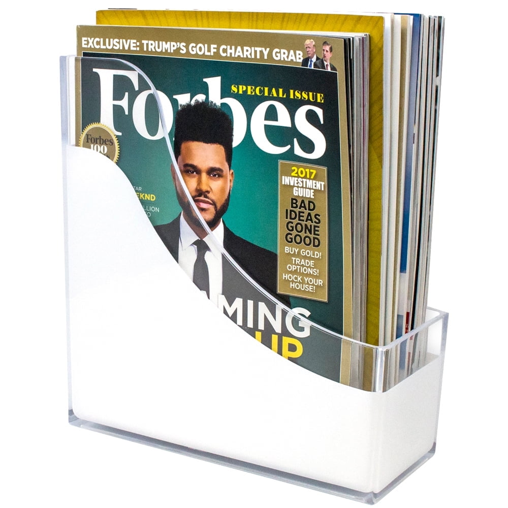 Sorbus Clear Acrylic Desk Organizer and Magazine Holder