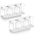 thumbnail image 1 of Sorbus Magnetic Cup Holder Organizer– 3-Cup Water Bottle & Tumbler Rack for Fridge, Wall, or Oven – Adjustable Mount with Adhesive or Screws – White (2 Pack), 1 of 9