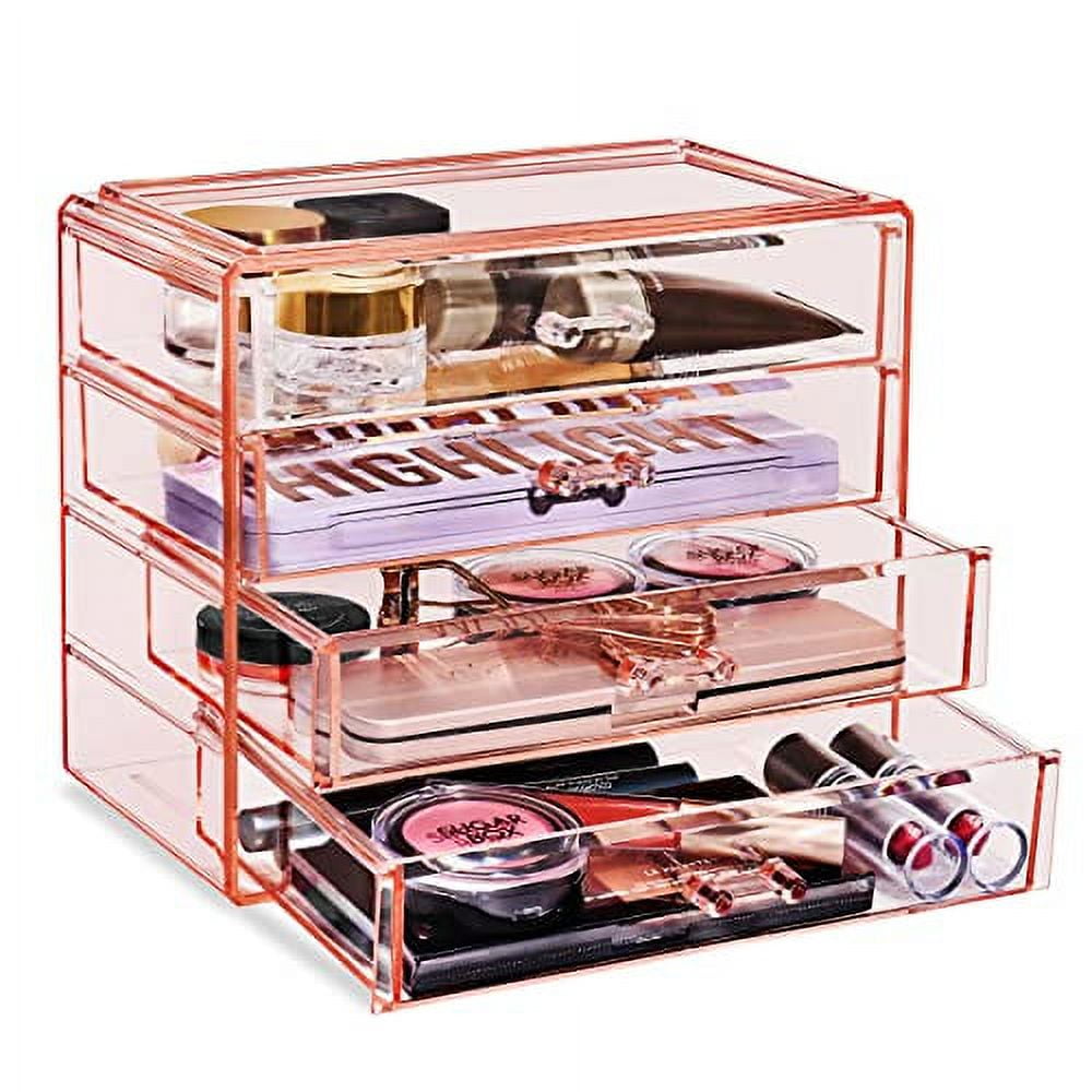 Sorbus Makeup Organizer 4 Drawer Acrylic Make Up Organizers and Storage for Cosmetics, Jewelry
