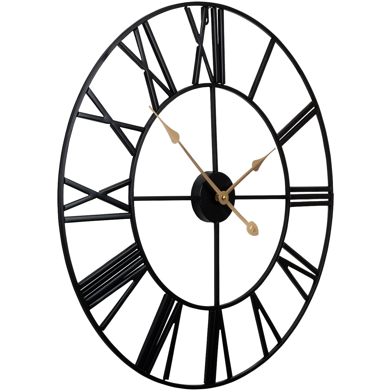 Sorbus Medium Large Wall Clock for Living Room Décor Roman Numeral (23" Jet Black)