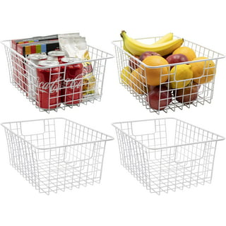  8 Pack Plastic Storage Baskets, Small Pantry Baskets for  Organizing, Woven Basket Organizer Basket Bins for Shelves, Organizer and  Storage for Bathroom, Bedrooms, Kitchens (Multicolour 8PCS)