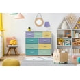thumbnail image 1 of Sorbus Kids Dresser with 9 Drawers - Furniture Storage Chest Tower Unit for Bedroom, Hallway, Closet, Office Organization - Steel Frame, Wood Top, Tie-dye Fabric Bins (Pastel 2, Pastel), 1 of 7