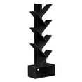 thumbnail image 1 of Sorbus Modern Tree Bookshelf – 7-Tier Zigzag Bookcase with Drawer, Vertical Storage Shelf for Books & Décor, Space-Saving Design, Black, 1 of 11