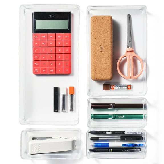 Sorbus Office organizer, Storage bin Drawer organizers for Office Supplies, Bedroom, Bathroom, Vanity (5-Piece Set)