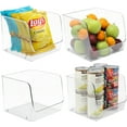 thumbnail image 1 of Sorbus Open Plastic Storage Bins Clear Pantry Organizer Box Bin Containers for Organizing Kitchen Fridge, Food, Snack Pantry Cabinet, Fruit, Vegetables, Bathroom Supplies (4-Pack), 1 of 6