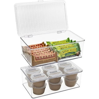 Hudgan Set Of 8 Stackable Organizer Bins, Straight Sides Plastic Storage  Containers for Pantry Organization and Kitchen Storage Bins, Acrylic Clear