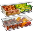 thumbnail image 1 of Sorbus Organizer Bins with Attached lids | Kitchen Pantry Organization Storage Bins, Small Clear Storage Box for Fridge | Food Storage Containers for Organizing, Cabinet Organizers (2-Pack, Small), 1 of 9