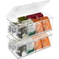 thumbnail image 1 of Sorbus Organizer Storage Bins with Hinged Lids & Removable Compartments - Kitchen Pantry Organizer Box for Tea Bags, Candy's, and Small Household Items, 1 of 7