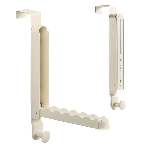 Sorbus Over Door Drying Rack Organizer, Foldable Heavy-Duty, 6 Anti-Slip Hooks, White (2 pack)
