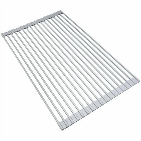 Sorbus Over the Sink Roll-Up Dish Drying Rack, Multipurpose Drying for Dishes, Draining Fruits & Veggies, Protecting Countertops, (Warm Gray)