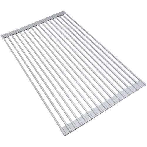 Sorbus Over the Sink Roll Up Dish Drying Rack Multipurpose Drying for Dishes Draining Fruits Veggies Protecting Countertops Warm Gray
