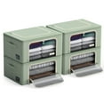 thumbnail image 1 of Sorbus Oxford Fabric Storage Bins: Stackable, Foldable Organizer Bags, with Clear Window (Set of 4), Teal, 1 of 7