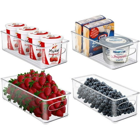 Sorbus Plastic Storage Bin Clear Stackable Portable