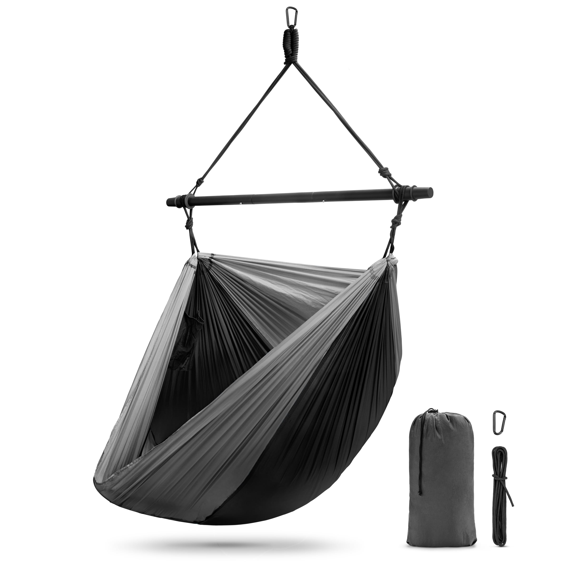 Sorbus Portable Hanging Camp Chair, Lightweight Foldable Outdoor Swing Seat, Black