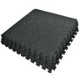 thumbnail image 1 of Sorbus Puzzle Exercise Mat High Density Foam Interlocking Gym Tiles (Blue Dots) - Black/Blue, 1 of 5