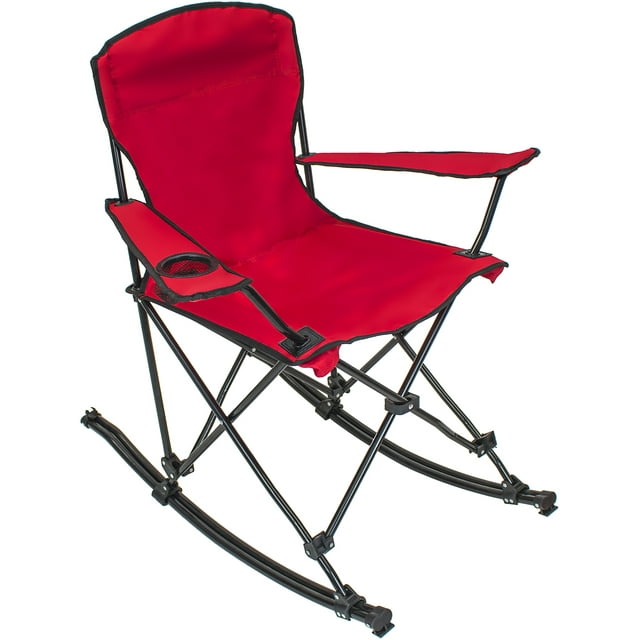 Sorbus Quad Rocking Chair with Cup Holder Cooler, Foldable Frame, and Portable Carry Bag, Recliner Chair Great&nbsp;Outdoor Chair&nbsp;for Camping, Sporting Events, Travel, Backyard, Patio, etc