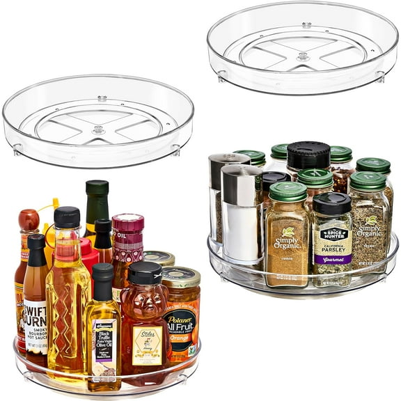 Sorbus Rotating Lazy Susan Set - Turntable Organizer for Cabinet Pantry Counter Fridge