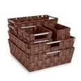 thumbnail image 1 of Sorbus Set of 9 Large Storage Baskets for Organizing, Mesh Hand-Woven Basket, Linen Closet Organizers and Storage, Organizer Storage Baskets for Shelves, Organizers and Storage (Chocolate), 1 of 7