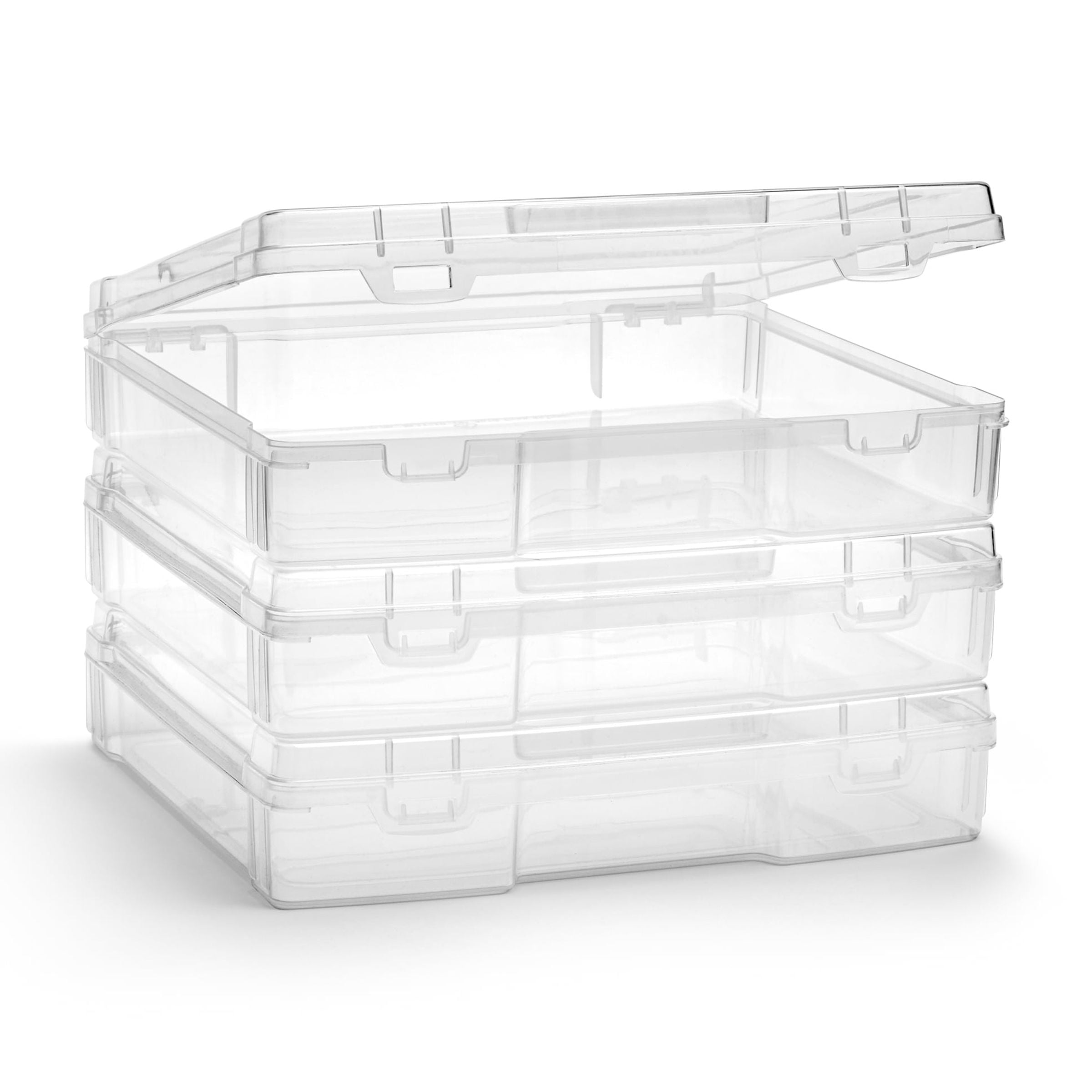 Sorbus Set of 3 Wide Hanging File Organizer Bin Clear Plastic