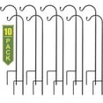 thumbnail image 1 of Sorbus Shepherds Hooks for Outdoor - Set of 10 Extendable Garden Planter Stakes for Bird Feeders, Outdoor Décor, Plants, Lights, Lanterns, Flower Baskets and More! Supports Up to 6.5 Lbs. (10 Pack), 1 of 5