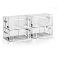 thumbnail image 1 of Sorbus Small Stackable Storage Bins, 4-Pack, Metal Frame, Clear Collapsible Design, Zipper Closure, 1 of 6