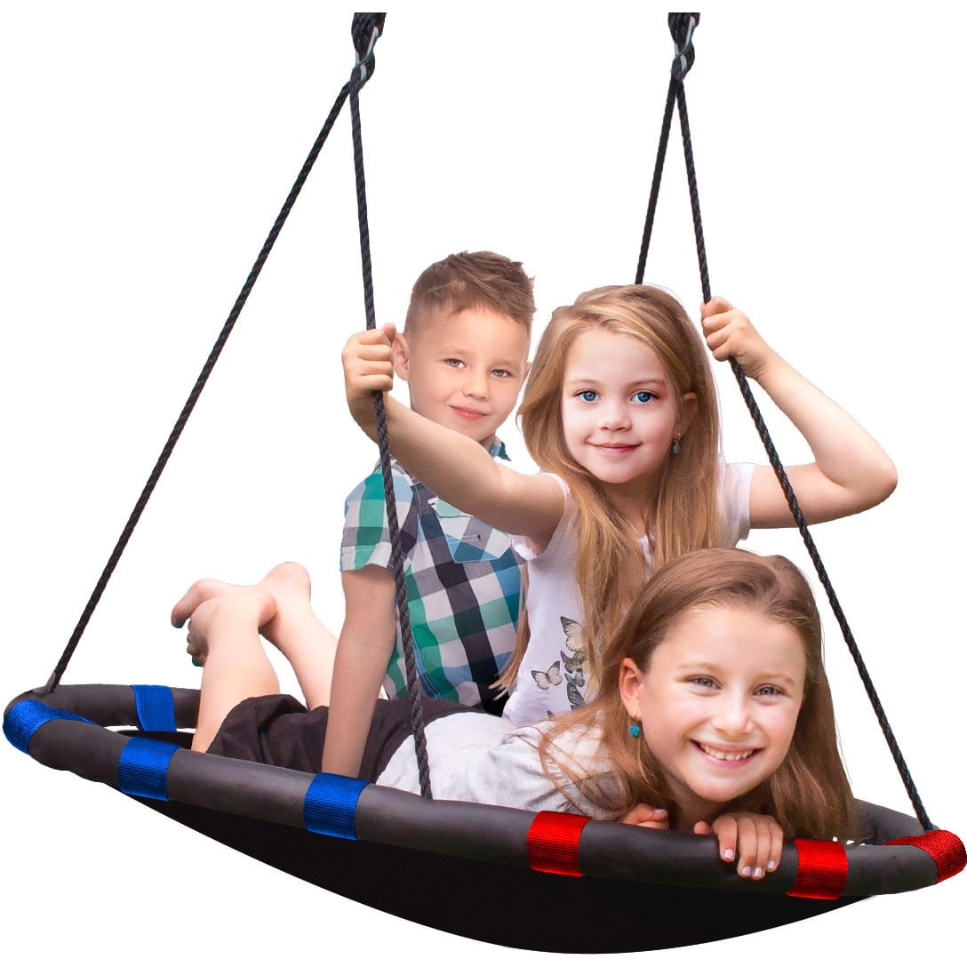 Sorbus Spinner Swing Kids Indoor/Outdoor Round Mat Swing (24 Inch