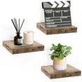 thumbnail image 1 of Sorbus Square Floating Shelf for Wall - 3 Small Shelves with Invisible Mounting Brackets for Living Room Decor, Bedroom, Bathroom Decor, Home & Kitchen - 9" Wall Shelf to Display Photos Trophies, 1 of 7
