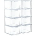 thumbnail image 1 of Sorbus Stackable Acrylic Drawers - Clear Make Up Organizers for Vanity - 8 Plastic Storage Bins for Room Decor, Bathroom Organization and Storage, Office Supplies, Makeup Drawer Organizer, Undersink, 1 of 6