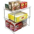 thumbnail image 1 of Sorbus Stackable Shelves for Cabinets & Countertop - Storage Shelf Organizer Stand Racks- Foldable Two Shelves, Clear Plastic/Metal, 1 of 9