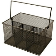 Sorbus Steel Mesh Storage Organizer Caddy for Silverware, Napkins, Condiments, and more - (Brown)