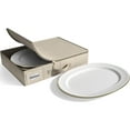thumbnail image 1 of Sorbus China Storage Containers with Lid – Dinnerware Organizer for Platter Storage, Holds Service for 12, Felt Protectors Included, Beige, 1 of 6