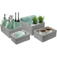 thumbnail image 1 of Sorbus Storage Baskets 4-Piece Set - Stackable Woven Basket Paper Rope Bin Boxes for Makeup, Bathroom, Office Supplies, Bedroom, Closet (Gray), 1 of 7