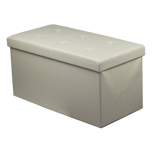 Sorbus Storage Bench Chest, Collapsible/Folding Bench Ottoman with